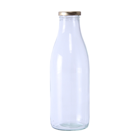 Bouteille de lait en verre avec bouchon 1 L