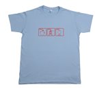 T-shirt Apple Press Cider Tom Press XXL bleu ciel sérigraphie rouge