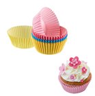 Caissettes à muffin et cup cakes en papier bleu rose jaune