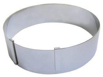 Cercle à pâtisserie extensible 18-36 cm inox hauteur 4,5 cm