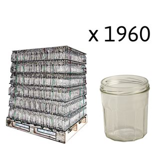 Pots à confitures 12 côtes 324 ml par palette de 1960